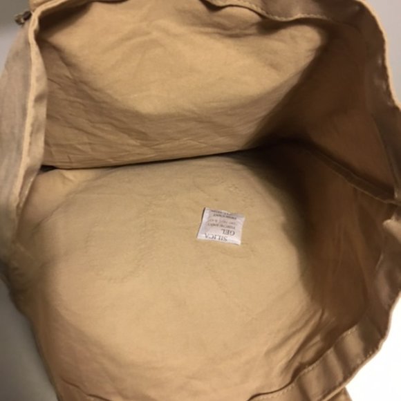 VICTORIA'S SECRET Tan and Gold Canvas Tote Bag NWT - Picture 9 of 9